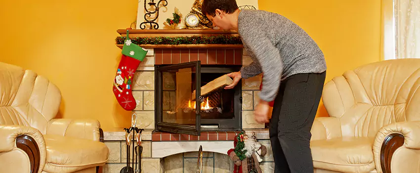 Rusted Metal Fireplace Restoration in Manhattan, Kansas